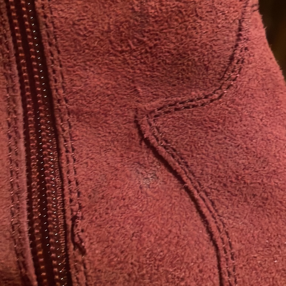 Lucky Brand Mauve Leather Ankle Zip Up Bootie Boots Size 6.5 - Picture 12 of 12